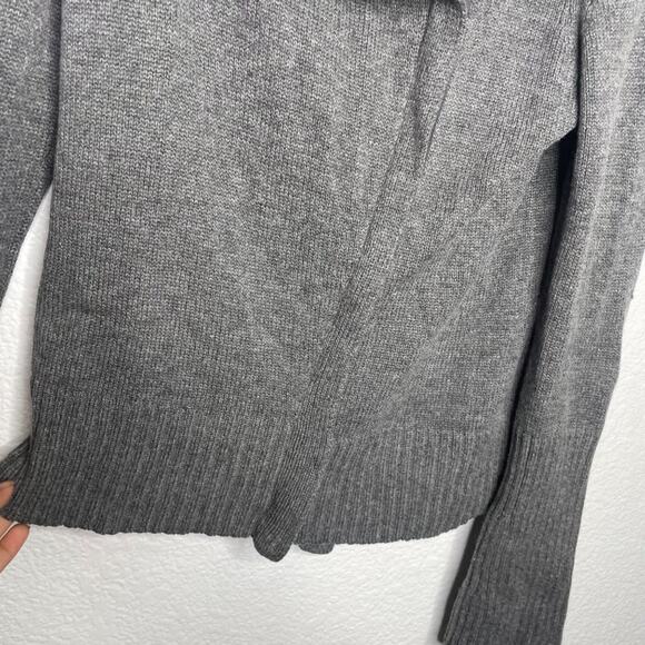 Margaret O'Leary Womens Jacket Size Medium Gray Moto Style Knitted Long Sleeve - Picture 15 of 16